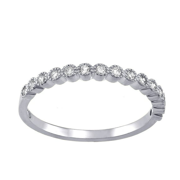 Stackable 0.25 CT. T.W. Diamond Milgrain Anniversary Band in 14K Gold