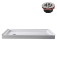 thumbnail image 4 of Streamline 60 in. x 36 in. Alcove Acrylic Shower Base With Left, Center or Right Drain / Glossy Black or White, 4 of 9