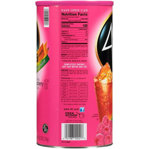 4C Raspberry Iced Tea Mix 82.6 oz. - Samsclub.com