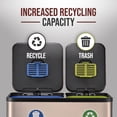 thumbnail image 2 of Simpli-Magic 18.5 Gallon (40L x 30L) Dual Compartment Step Trash Can – Kitchen Garbage Can with Waste & Recycling Bins – Slow-Close Lid, Odor Control, Hands-Free, 2 of 5