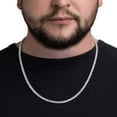 thumbnail image 5 of Men's Gemstone Tennis Necklace in Sterling Silver, 5 of 6