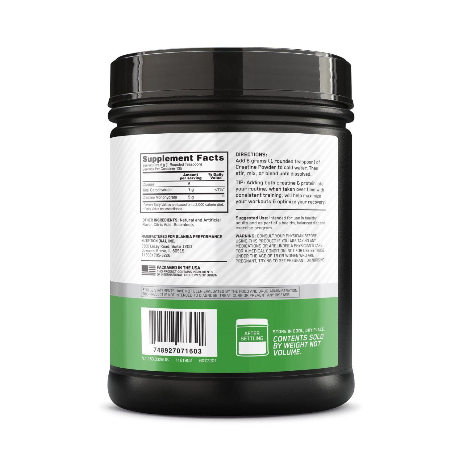 Optimum Nutrition, Micronized Creatine, Blueberry Lemonade, 1.78