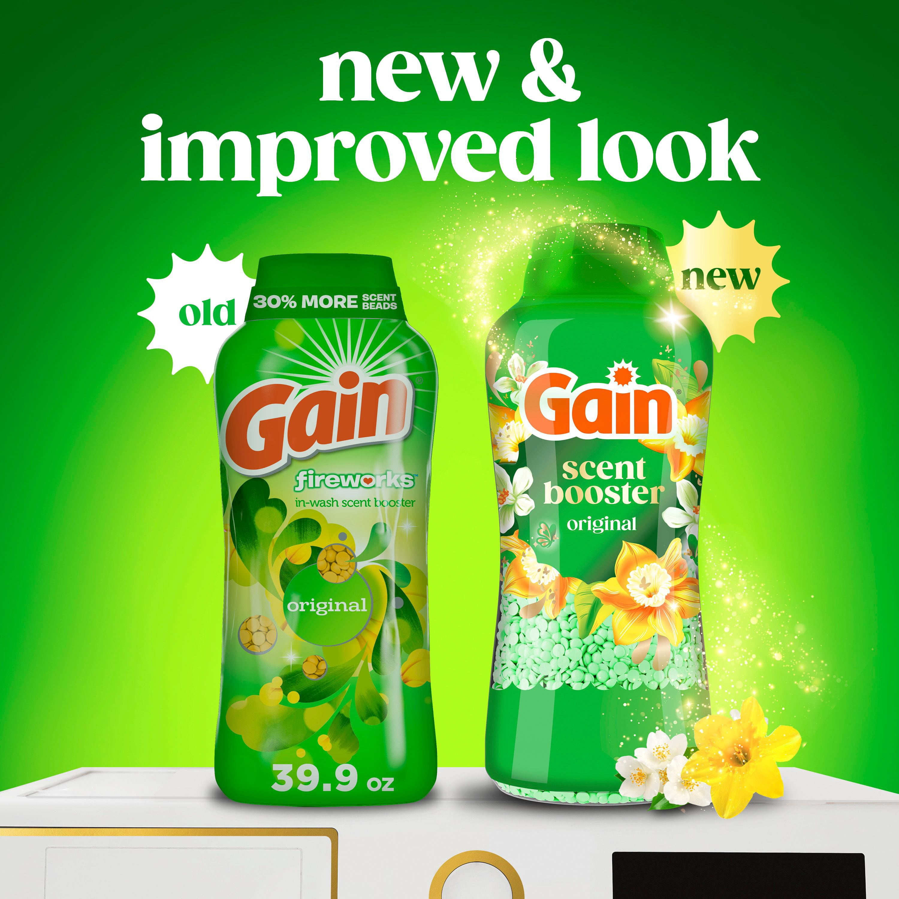 Gain In-Wash Laundry Scent Booster Beads, Original Scent, 39.9 oz