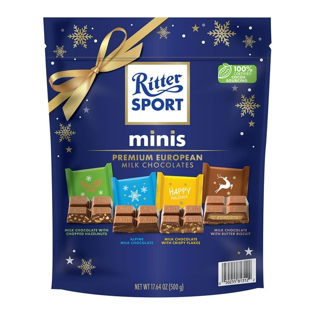 Ritter Sports Premium European Milk Chocolate Minis, 17.6 oz.
