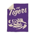 thumbnail image 1 of Logo Brands LSU Tigers Luxe Dreams Throw, 60" x 80", 1 of 6