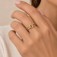 thumbnail image 3 of Twisted Interlocking Ring in 14K Gold, 3 of 5