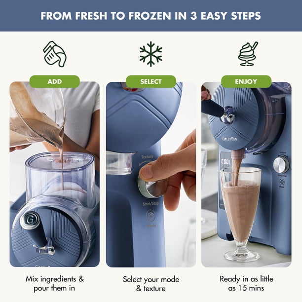 GreenPan Frost 15-in-1, Ice Cream Maker & Slushie Machine