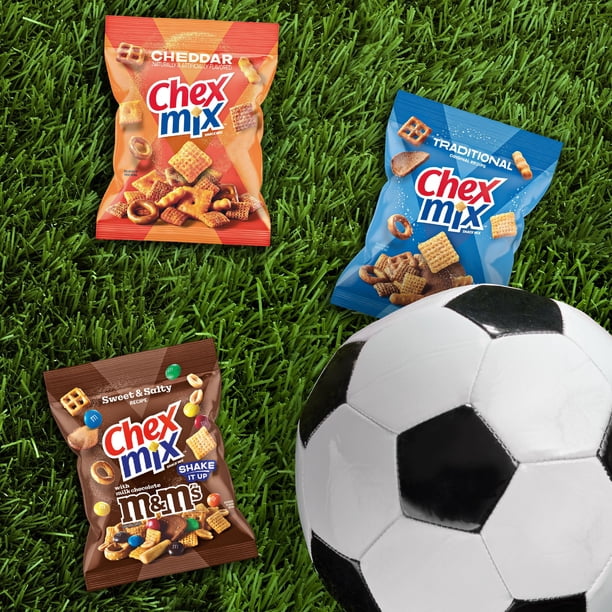 Chex Mix Traditional, Cheddar and M&M Sweet & Salty Mix Variety
