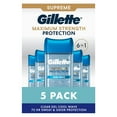 thumbnail image 1 of Gillette 6 in 1 Deodorant for Men Clear Gel Antiperspirant, Cool Wave, 3.8 oz., 5 pk., 1 of 9