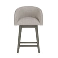 thumbnail image 12 of HH2 Home Upholstered Barrel Back Wood Adjustable Height Swivel Bar Stool, 12 of 19
