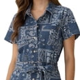 thumbnail image 4 of Frye Women's Belted Denim Mini Dress, 4 of 9