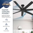 thumbnail image 10 of Hunter Downtown ENERGY STAR® Damp Rated Ceiling Fan and Wall Control - 72" & 60" Assorted Colors, 10 of 24