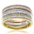 thumbnail image 5 of 0.23 CT. T.W. Baguette and Round Diamond Band in 14K Gold, 5 of 6