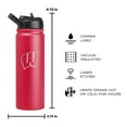 thumbnail image 3 of Logo Brands Wisconsin Badgers 24oz SS Water Bottle 2pk, 3 of 5