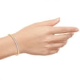 thumbnail image 3 of Diamond Cut Bangle Bracelet in 14K Two-Tone Gold, 4mm, 3 of 6