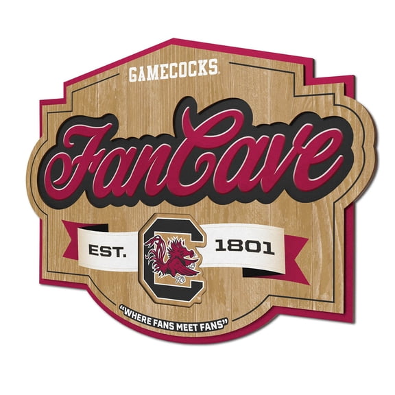 YouTheFan South Carolina Gamecocks 17"x12.5" 3D Multi-Layered Fan Cave Sign