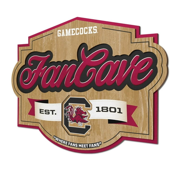 YouTheFan South Carolina Gamecocks 17"x12.5" 3D Multi-Layered Fan Cave Sign