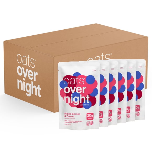 Oats Overnight, Mixed Berries & Cream, 6 pk.