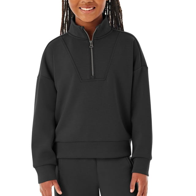 Member's Mark Girls Double Knit Sandwash Quarter Zip