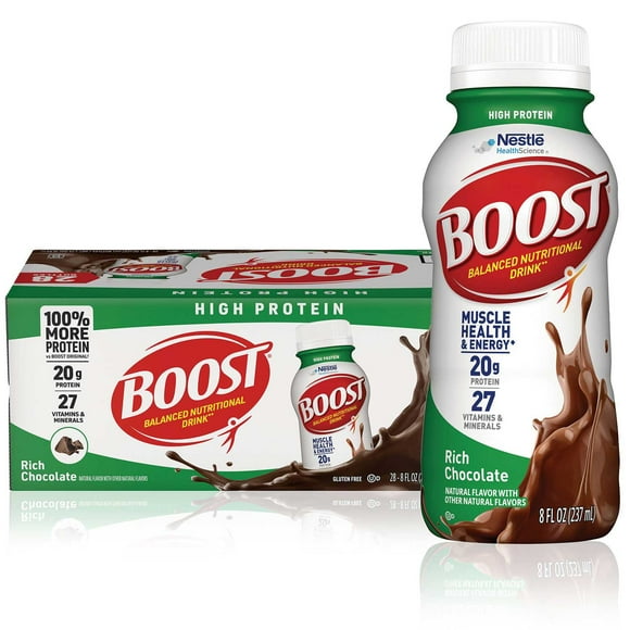 BOOST 20g High Protein Nutritional Drink, Chocolate 8 fl. oz., 28 ct.