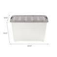 thumbnail image 10 of IRIS USA, Stack & Pull 53 Quart Clear Plastic Storage Boxes with Buckles, 16.50" W x 22" L x 13.03" H, 5 Piece Set, 10 of 10