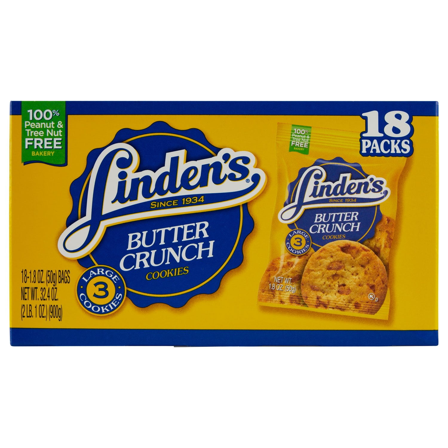 Linden's Butter Crunch Cookies, 1.8 oz., 18 pk. - Samsclub.com