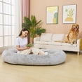 thumbnail image 4 of Fond + Found Large Cozy Plush Human Dog Bed, 68" x 38" x 10", 4 of 10