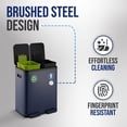 thumbnail image 4 of Simpli-Magic 16 Gallon (30L x 30L) Dual Compartment Step Trash Can, Multiple Colors – Kitchen Garbage Can with Slow-Close Lids – Waste & Recycling Bins, Odor Control, Hands-Free, Easy to Clean, 4 of 5
