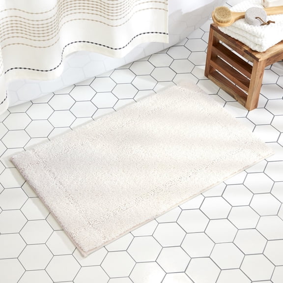 Town & Country Everyday Ultra Plush Solid Tufted Border Bath Mat 20"x32"