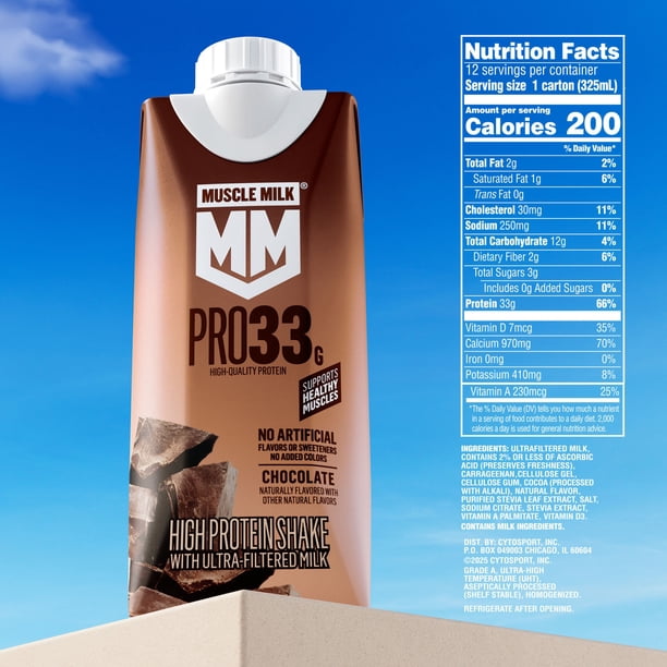 Muscle Milk 33g Pro High Protein Shake with Ultra Filtered Milk