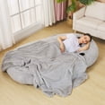 thumbnail image 3 of Fond + Found Large Cozy Plush Human Dog Bed, 68" x 38" x 10", 3 of 10