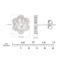 thumbnail image 4 of Diamond Cut Halo Flower Stud Earring in 14K Gold, 4 of 4