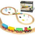thumbnail image 1 of Maxim Enterprise Wooden Figure 8 Train Track Set, 32 pc., 1 of 5