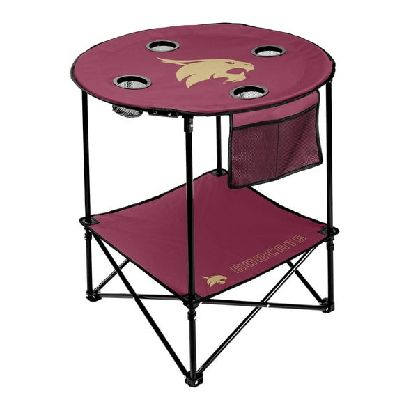 Logo Brands Texas State Bobcats 27.6in Round Tailgate Table