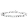 thumbnail image 1 of Princess Cut Gemstone Tennis Bracelet in Sterling Silver, 1 of 4