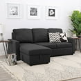 thumbnail image 1 of Lincoln Fabric Reversible Storage Sectional with Pullout Bed, Assorted Colors, 1 of 11