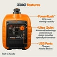 thumbnail image 5 of 3,300 / 2,500 Watt Generac GP3300i Portable Inverter Generator, 5 of 6