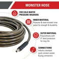 thumbnail image 2 of Monster Hose 41030 3/8 in. x 100 ft. x 4500 PSI & Cold Water Replacement/Extension Hose, 2 of 4