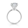 thumbnail image 4 of Lab Created Oval Cut Diamond Solitaire Ring in 18K Gold, 4 of 8