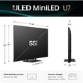 thumbnail image 2 of Hisense 55 Inch Class U75 Series ULED Mini-LED Google Smart TV (55U75N, 2024 Model), 2 of 16