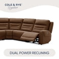 thumbnail image 7 of Cole & Rye Signature Faux Leather 6-Piece Dual Power Sectional with Storage Console, 7 of 10