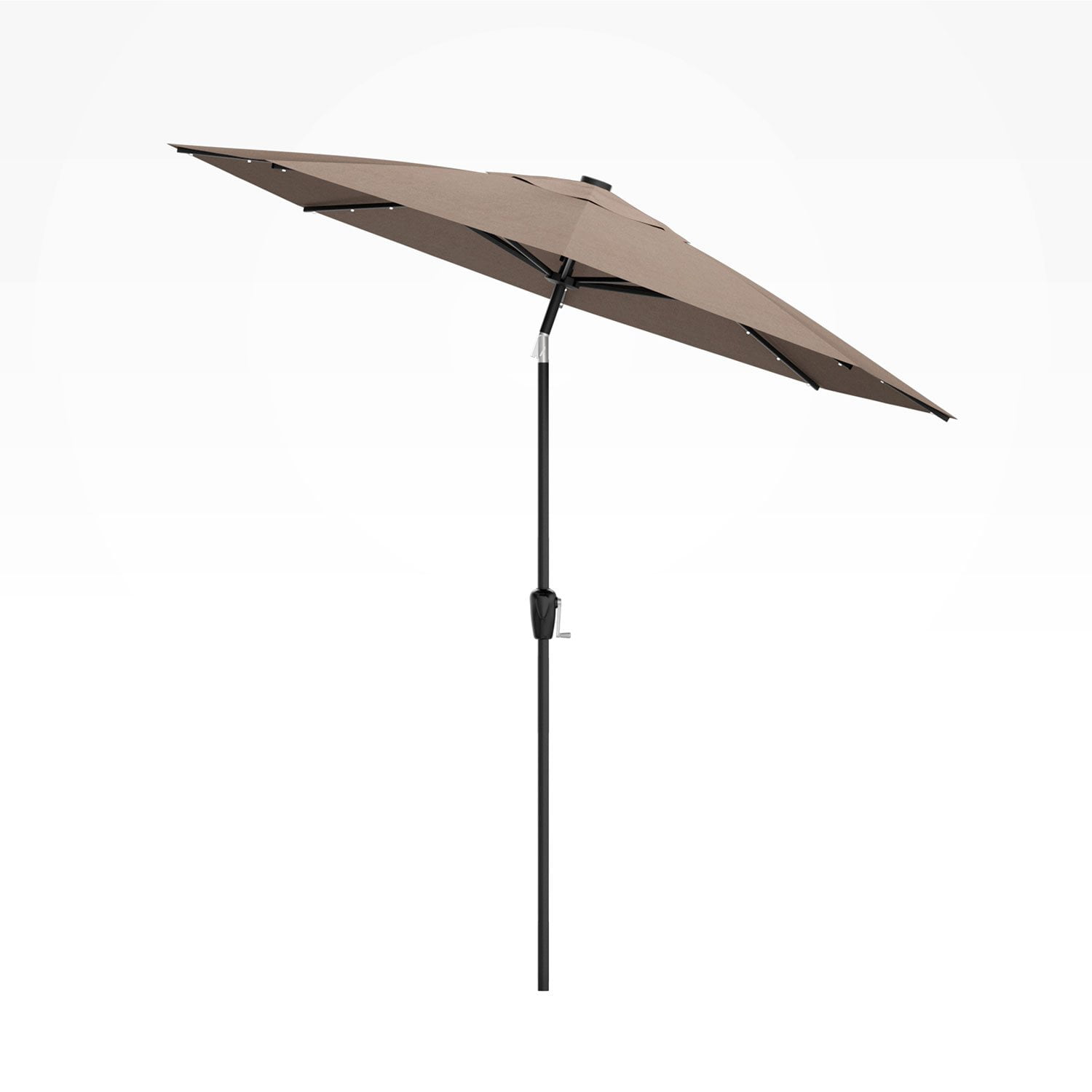 ellimgton 9 ft tiltable patio umbrella Allen + Roth Beige Auto-Tilt Market Patio Umbrella