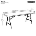 thumbnail image 12 of Lifetime 6' Commercial Grade Stacking Folding Table, Assorted Colors, 12 of 12