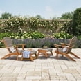 thumbnail image 1 of Cambridge Casual Teak and Wicker Adirondack Patio Set, 4pc, 1 of 19