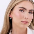 thumbnail image 3 of 8-9mm Cultured Freshwater Pearl and Diamond (0.05 cttw) Drop Earrings in 14K Gold, 3 of 4