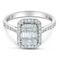 thumbnail image 1 of 0.65 CT. T.W. Cluster Halo Diamond Ring in 14K Gold, 1 of 6
