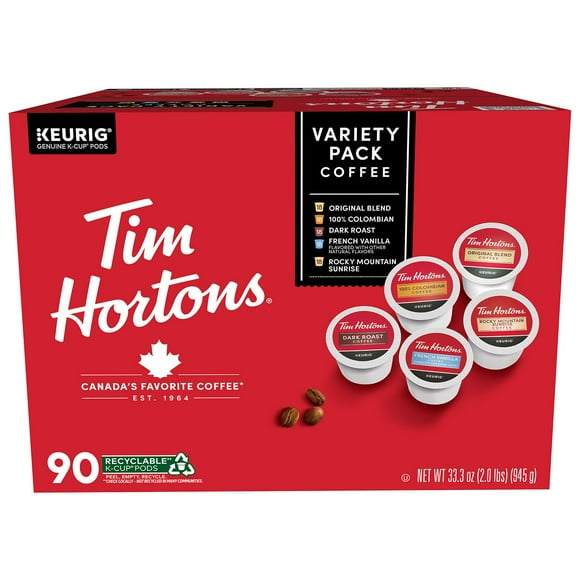 Tim Hortons K-cup Coffee Pods, Variety Pack, 90 ct.
