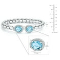 thumbnail image 4 of Amethyst & Treated Blue Topaz Bangle Set in Sterling Silver, 4 of 6