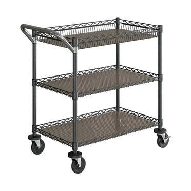 Member's Mark NSF 3-Tier Heavy-Duty Commercial Utility Cart, 34” L x 18” W x 34.5” H