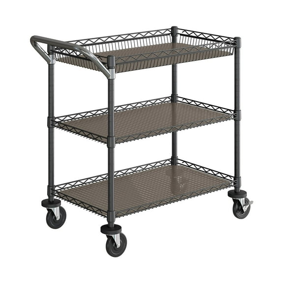 Member's Mark NSF 3-Tier Heavy-Duty Commercial Utility Cart, 34” L x 18” W x 34.5” H